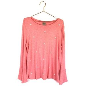 Como Vintage L Large Shirt Embellished Soft Long B
